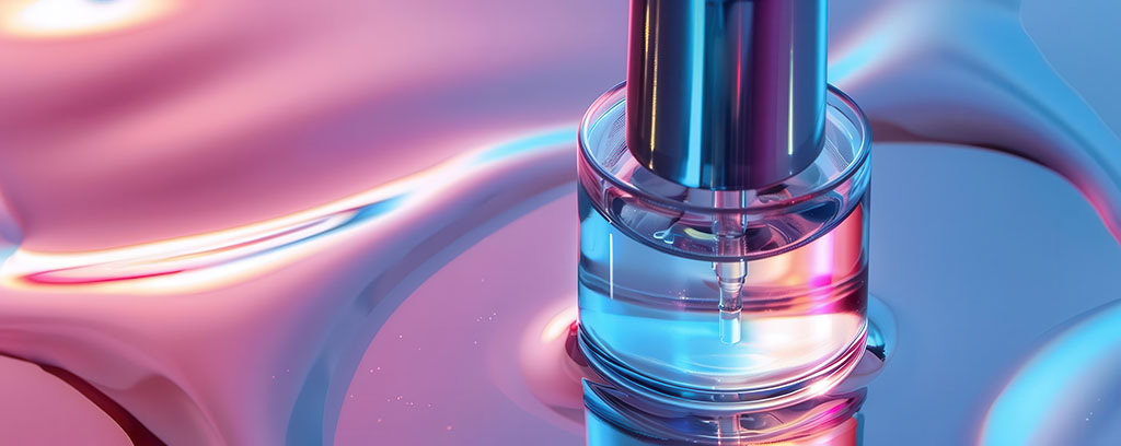 Serum penetrating skin layers, micro-level hydration, futuristic beauty concept, soft glowing and smooth textures